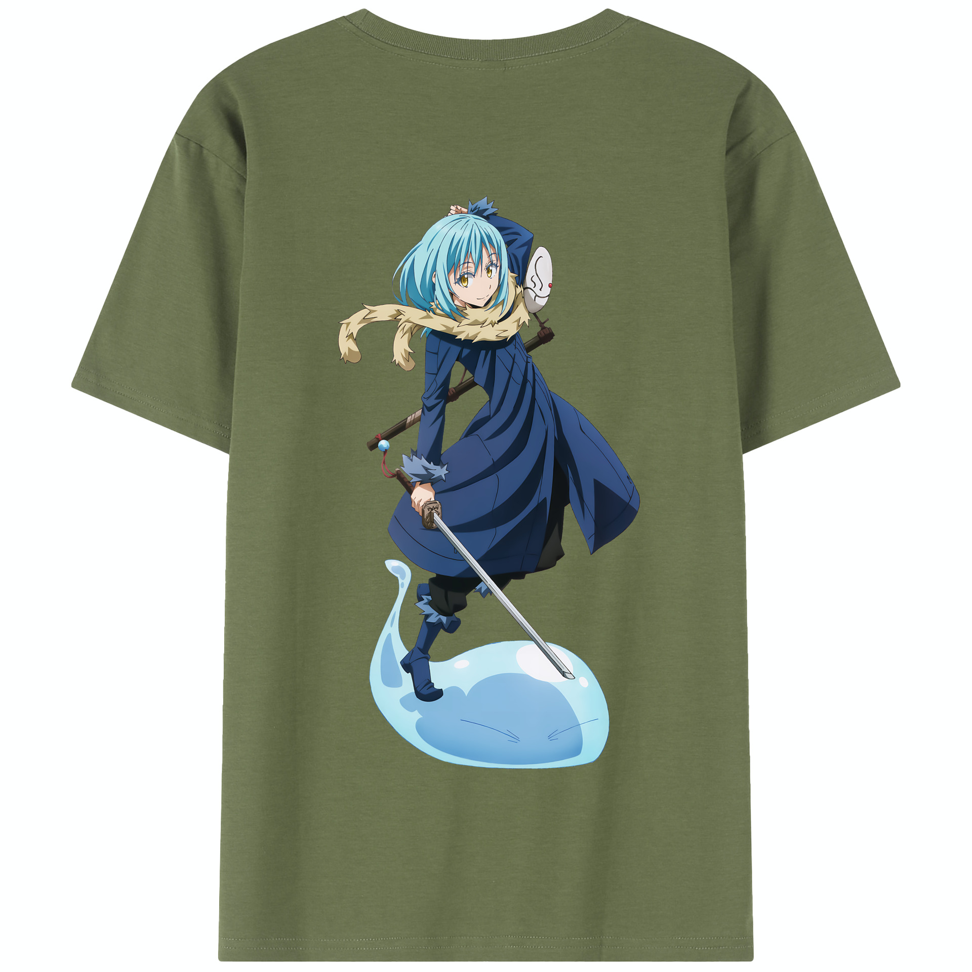 （画像用） 転スラ Regarding Reincarnated to Slime 綿100％半袖Tシャツ（背面プリント）